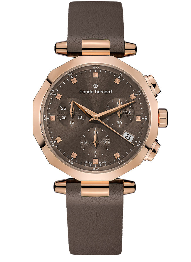 claude bernard dress code ladies watch Claude Bernard 20500 37R BRPR2 Women's Dress Code Brown Quartz Watch