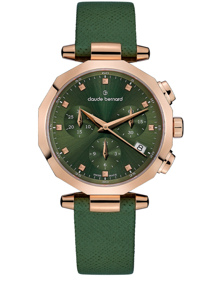 claude bernard dress code ladies watch Claude Bernard Dress Code Chronograph Quartz Silver Dial Ladies Watch 10800 37RM AIR - Watches, Dress Code